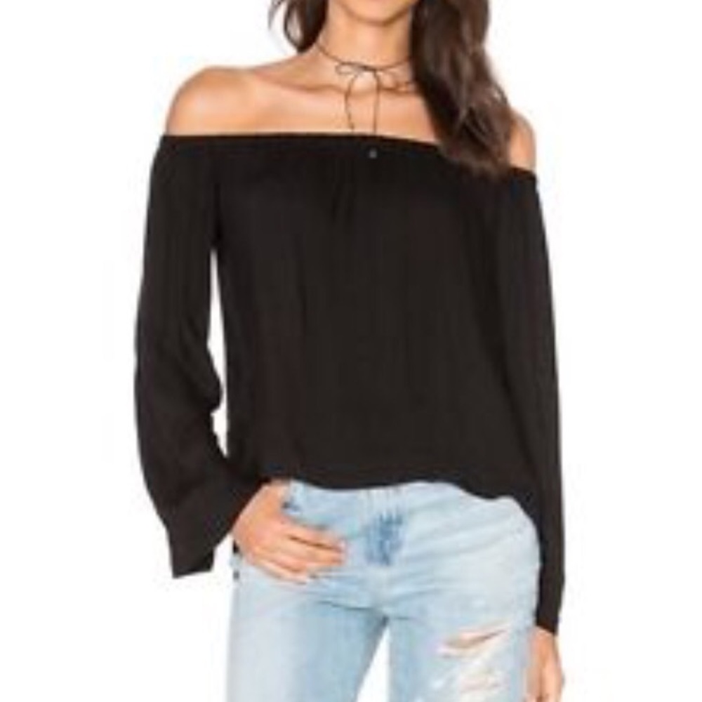 Black off the shoulder long sleeve